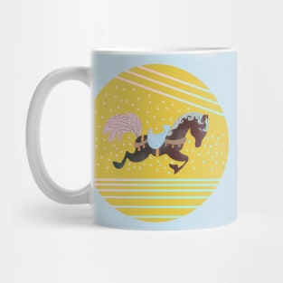 Retro Galloping Horse Mug